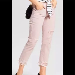 Mossimo boyfriend crop distressed sz 4 /27 R jeans